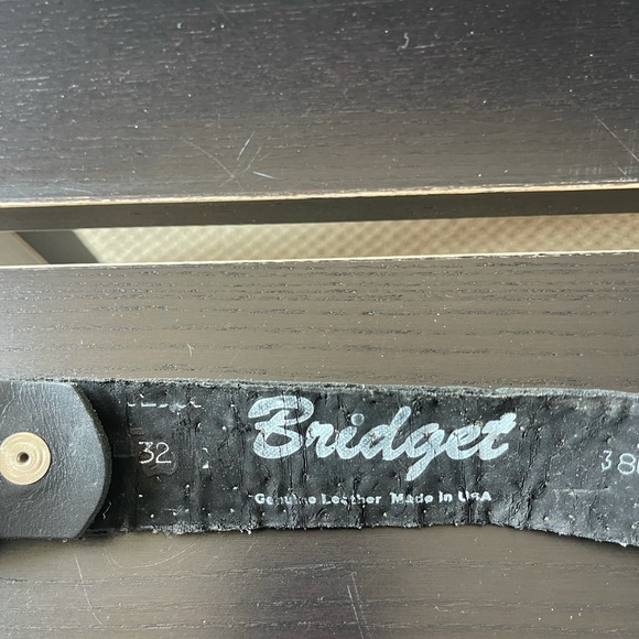 Leather and rhinestone belt - Picture 2 of 2